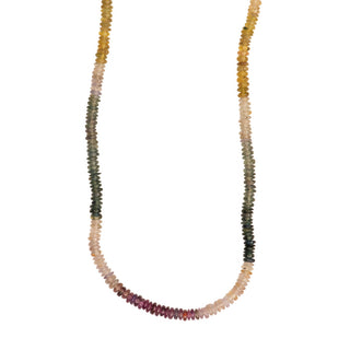 Multi Color Tourmaline Gemstone Necklace