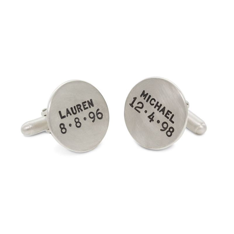 Name And Date Cufflinks