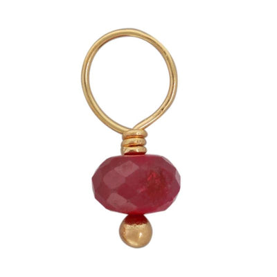 Ruby Faceted Rondelle Gemstone