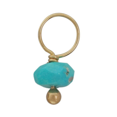 Turquoise Faceted Rondelle Gemstone