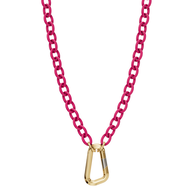 3.8mm Stainless Steel Rubellite Pink Hinge Chain