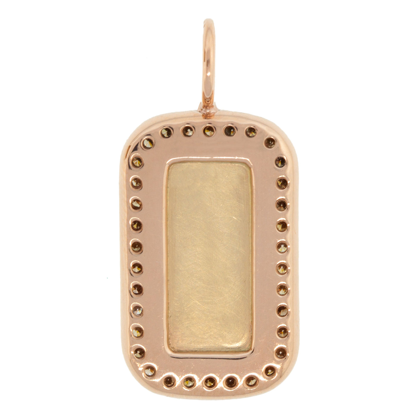 XXOO Rose Gold Channel Set ID Tag