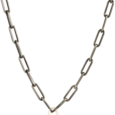 5.2mm Silver Patina Link Hinge Chain