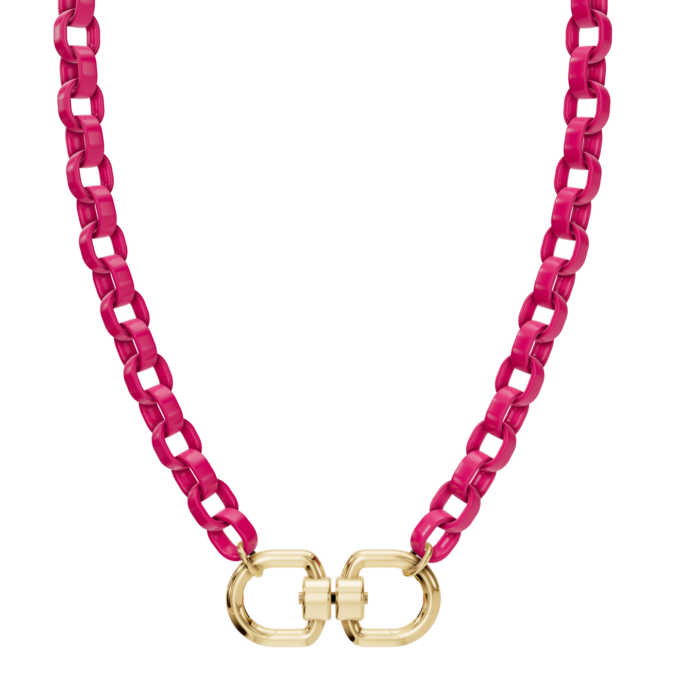 5.6mm Stainless Steel Rubellite Pink Hinge Chain