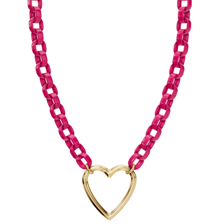 5.6mm Stainless Steel Rubellite Pink Hinge Chain