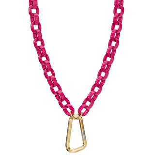 5.6mm Stainless Steel Rubellite Pink Hinge Chain