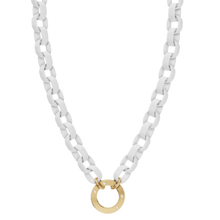 5.6mm Stainless Steel Pearl White Hinge Chain