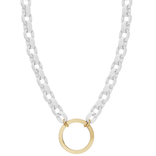 5.6mm Stainless Steel Pearl White Hinge Chain