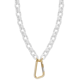 5.6mm Stainless Steel Pearl White Hinge Chain