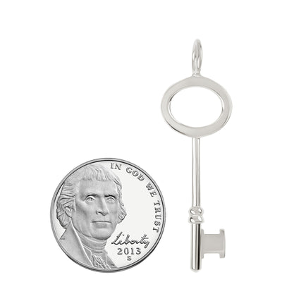 Large Silver Tiny Key