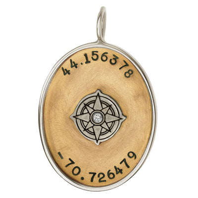 Family Name and Location Oval Charm