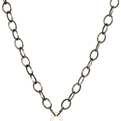 6.3mm Silver Patina Hinge Chain