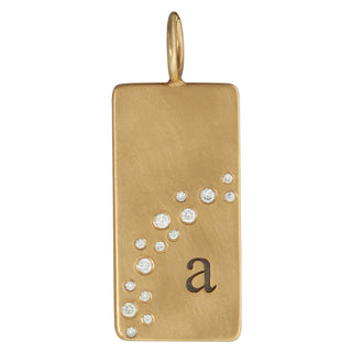 Gold Single Initial ID Tag