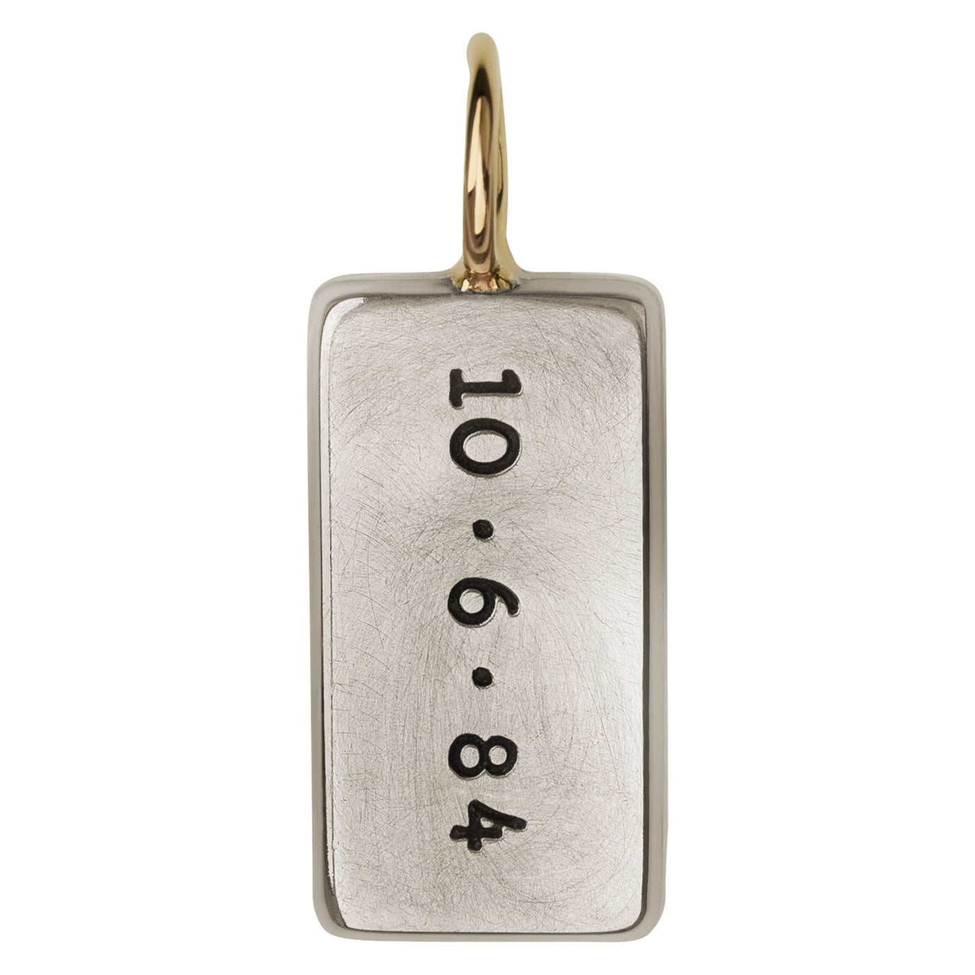 Silver & Gold Name And Date ID Tag