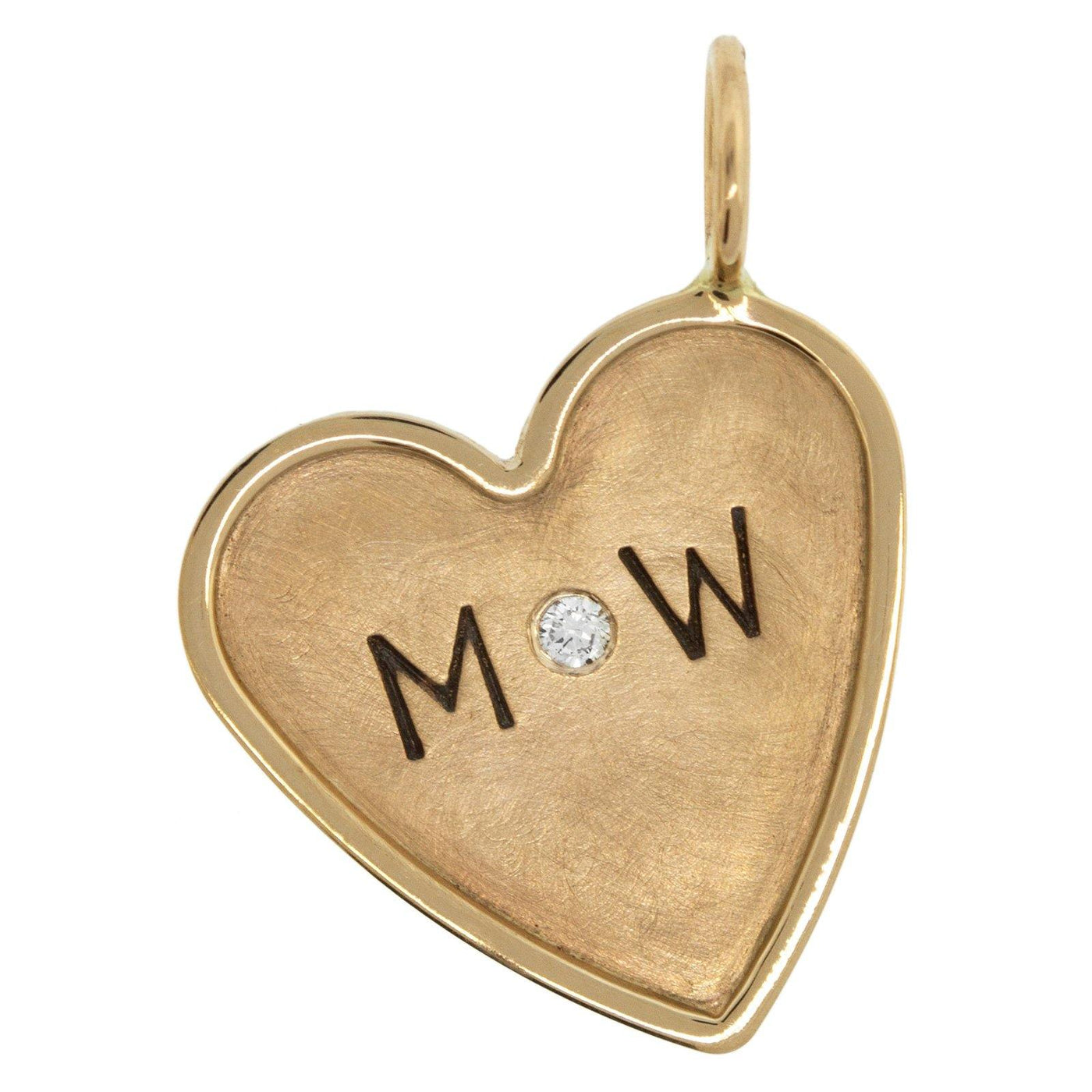 Double Initial and Date Heart Charm - Heather B. Moore