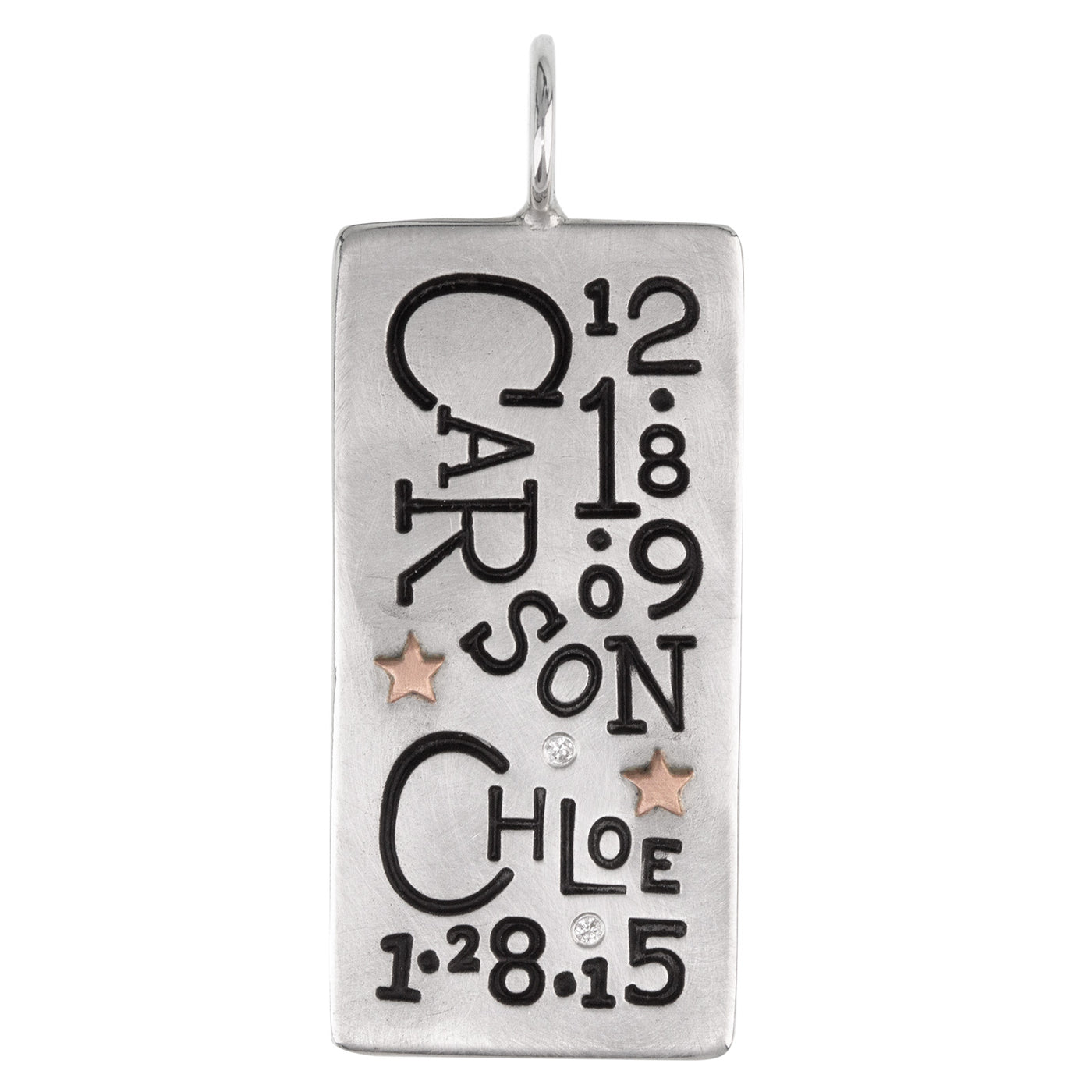 Double Name and Date ID Tag