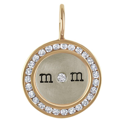 Mom Channel Set Round Charm - Heather B. Moore
