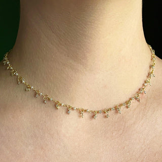 Grey Diamond Cluster Chain - Heather B. Moore