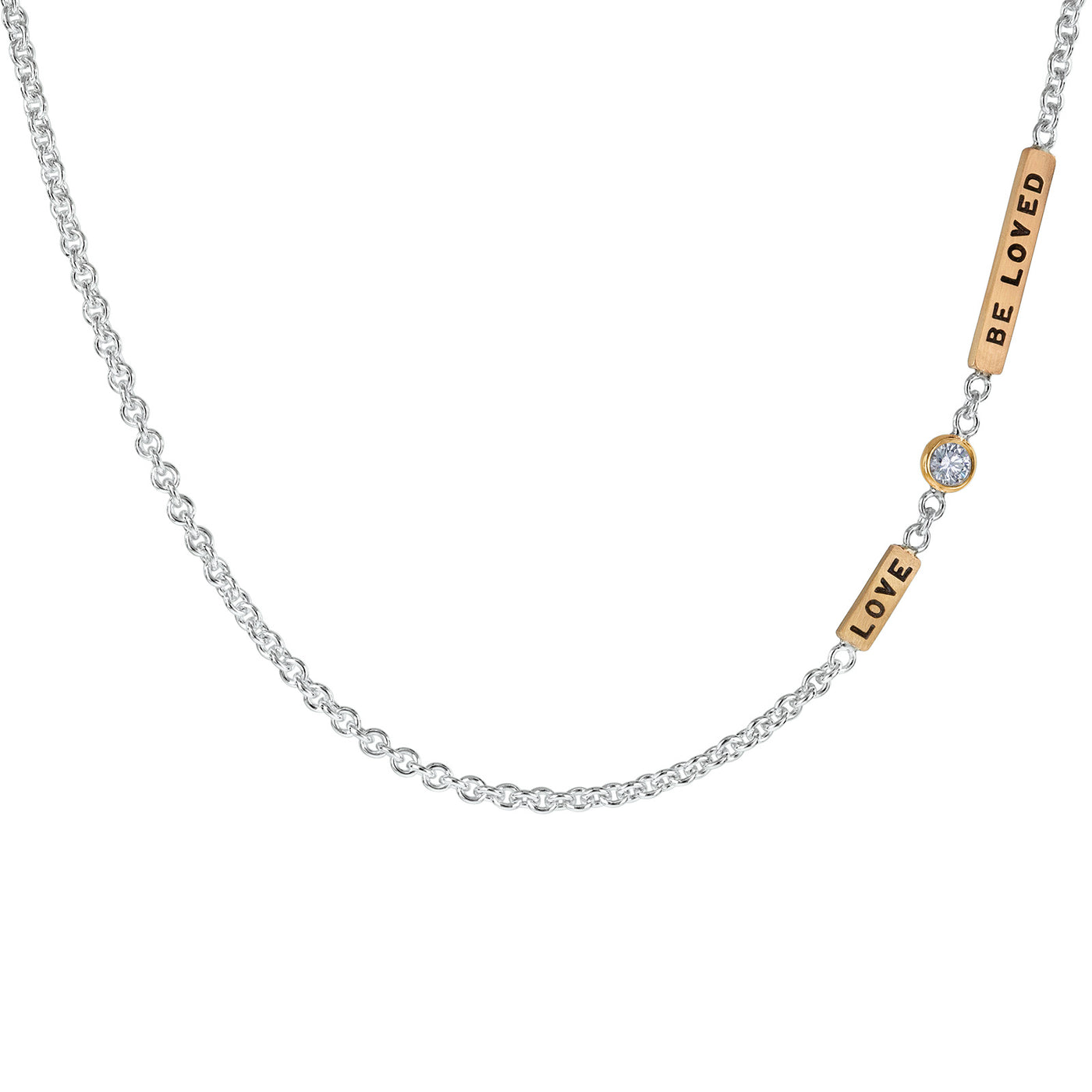 2mm Silver Love, Be Loved Chain