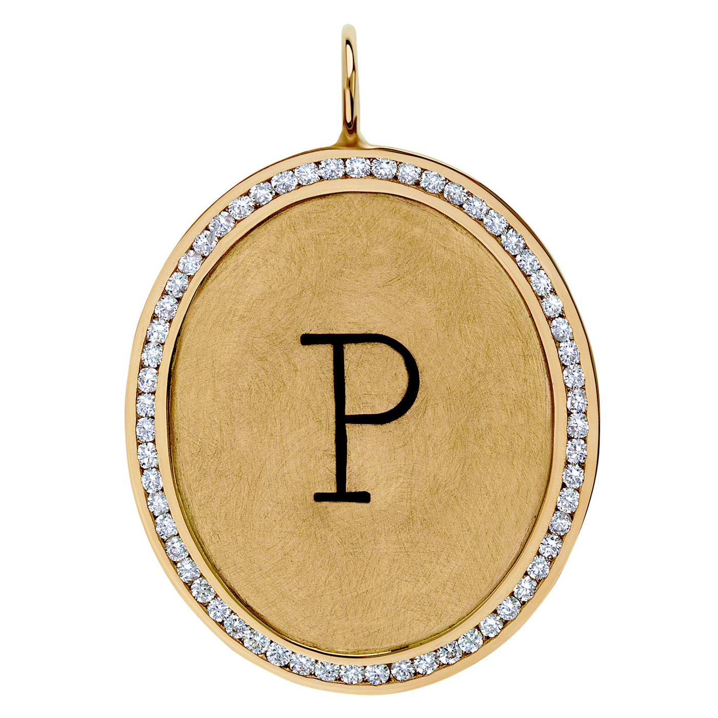 Initial and Signature Channel Set Oval Charm