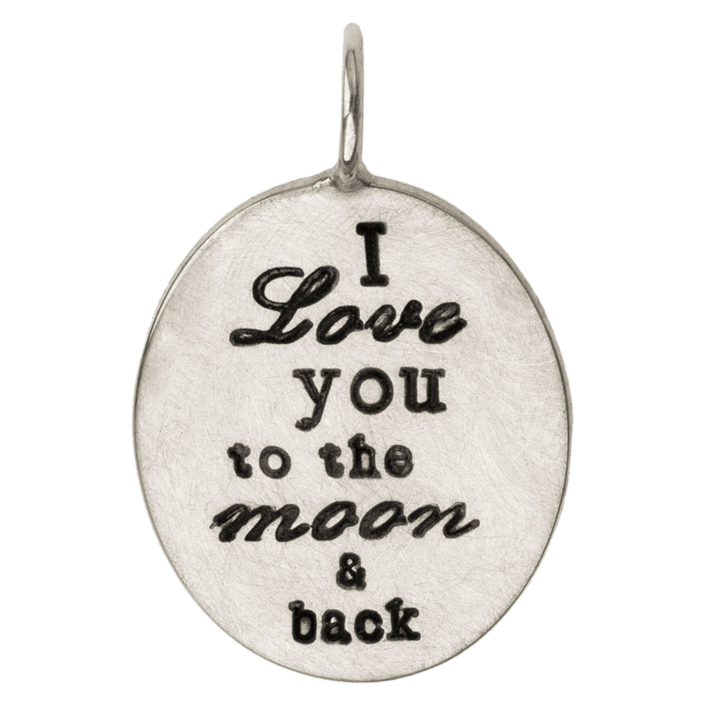 To the Moon & Back Oval Charm