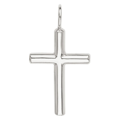 Silver High Polished Cross Charm