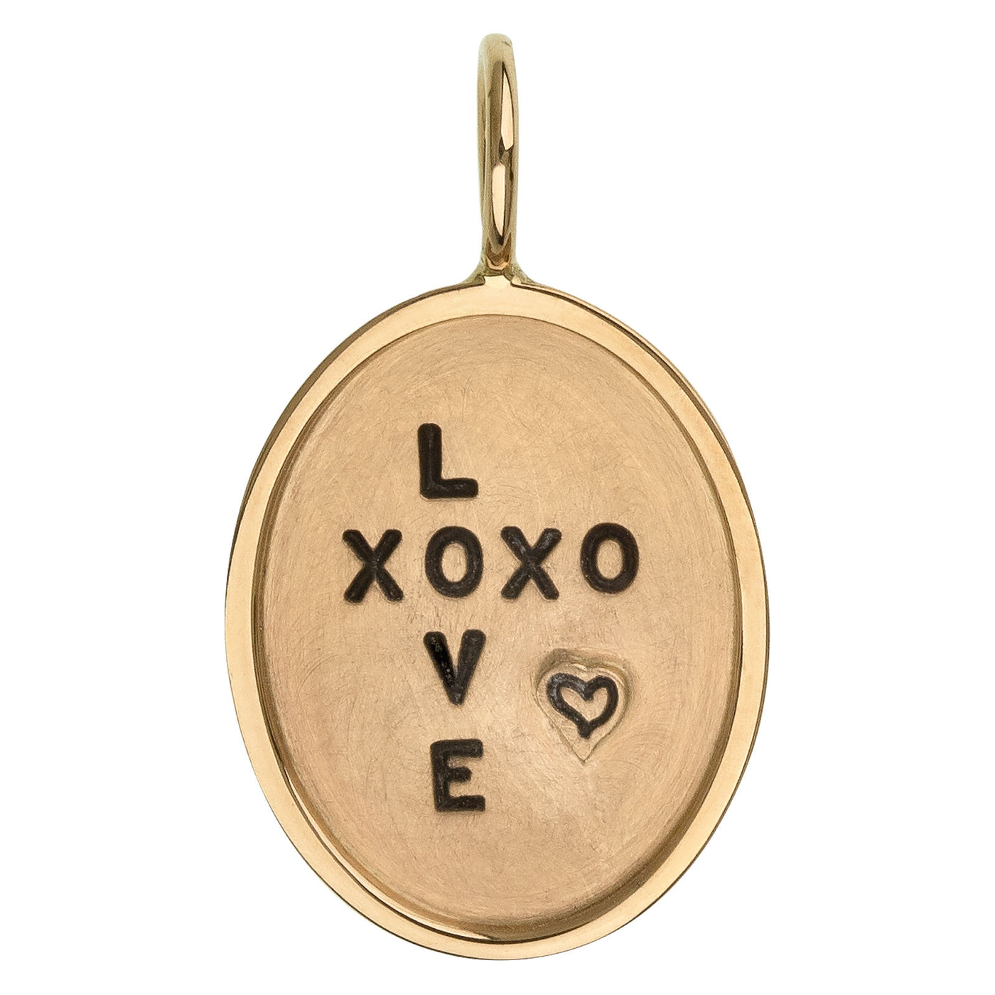 Gold Love XOXO Oval Charm