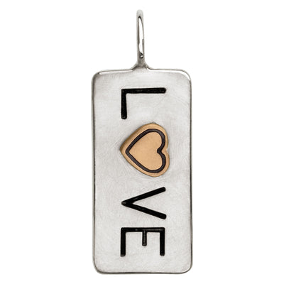 Love Simple Heart ID Tag