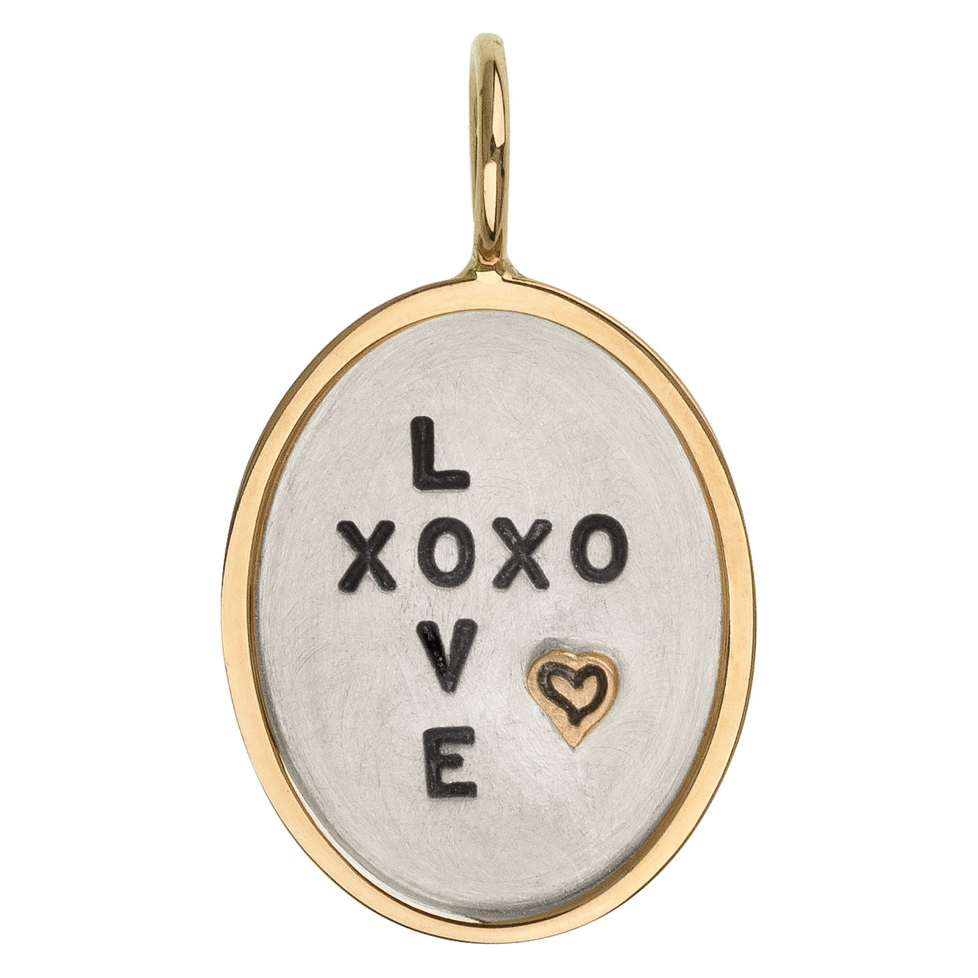 Silver Love XOXO Oval Charm