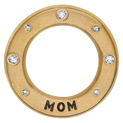Gold Mom Thick Open Circle