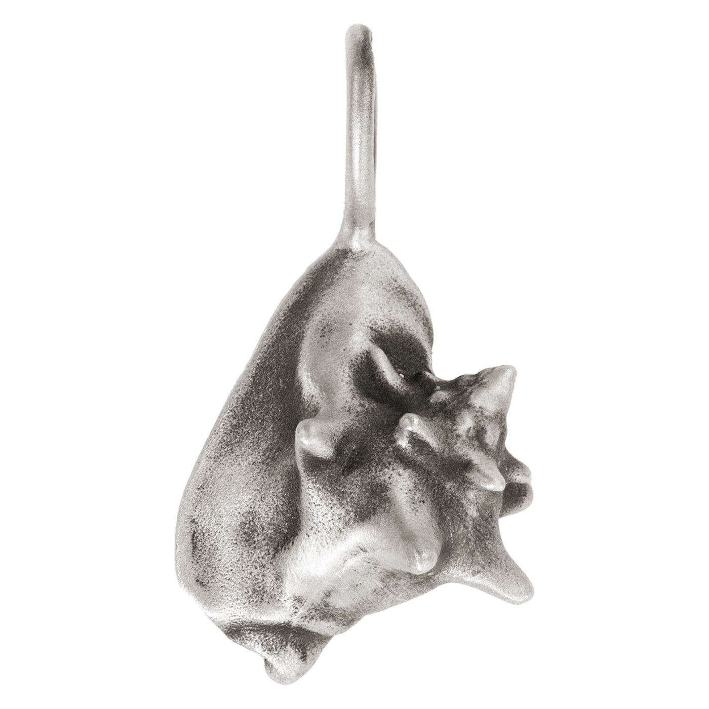 Silver Patina Conch Shell Sculptural Charm