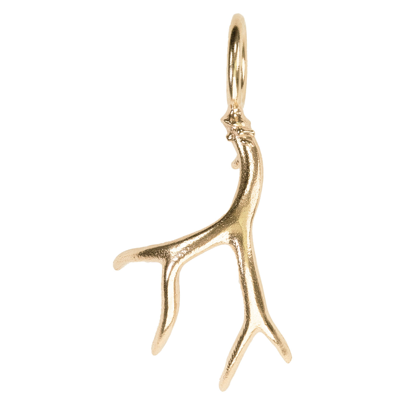 Small Gold Polished Antler Sculptural Charm
