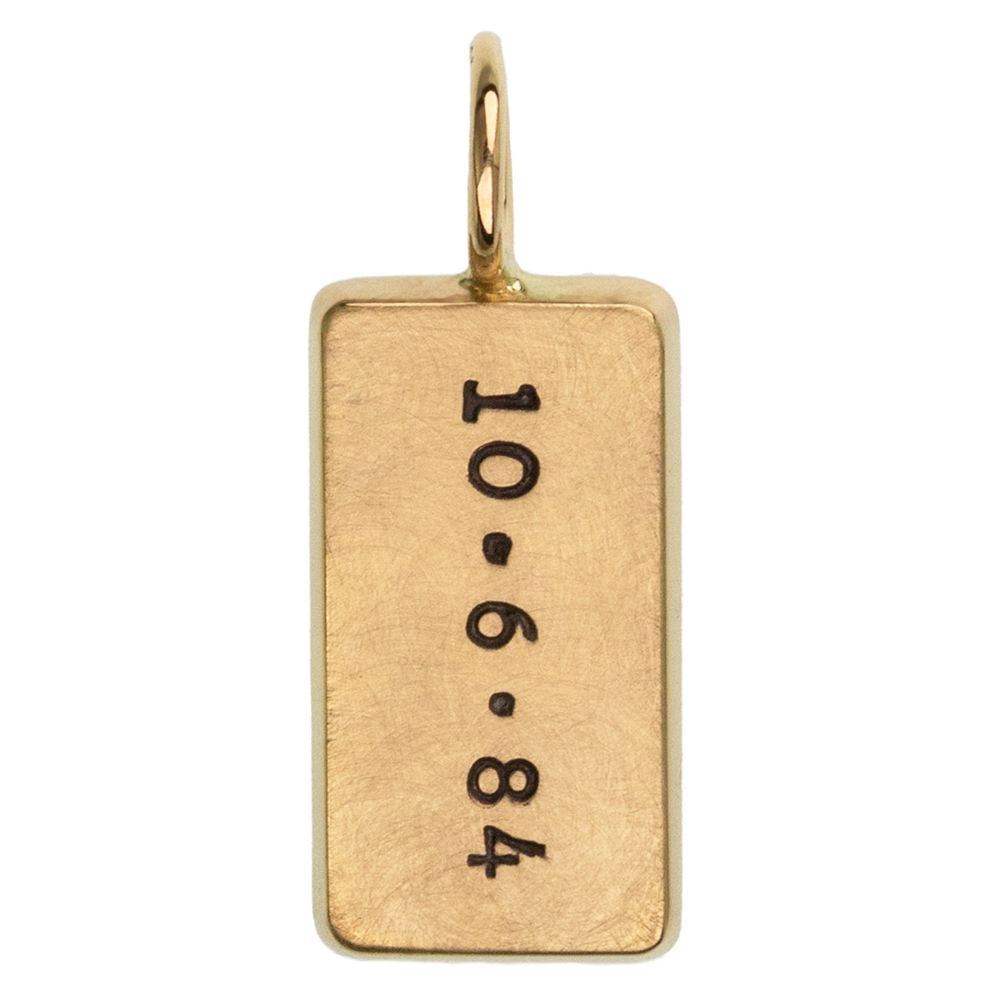 Gold Name And Date ID Tag