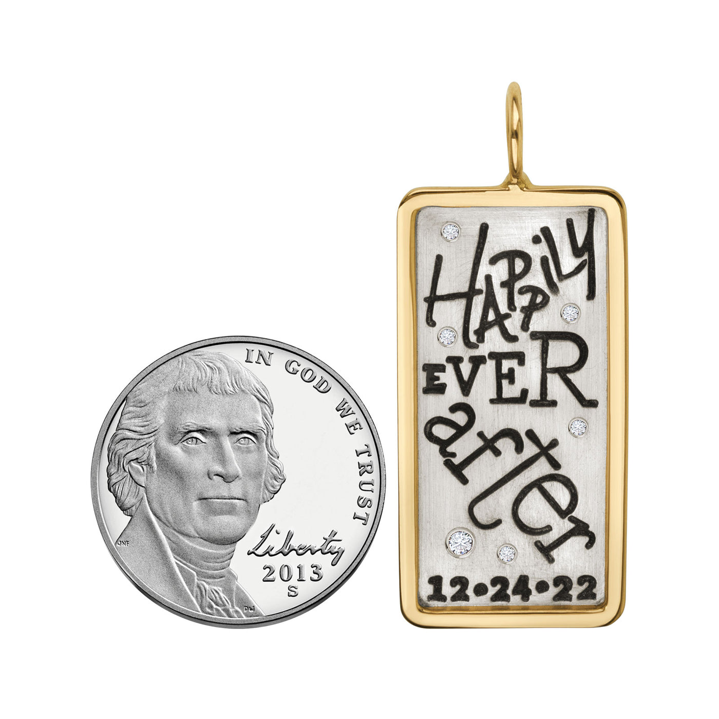 Silver & Gold Happily Ever After ID Tag