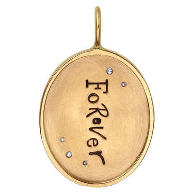 Gold You + Me Oval Charm