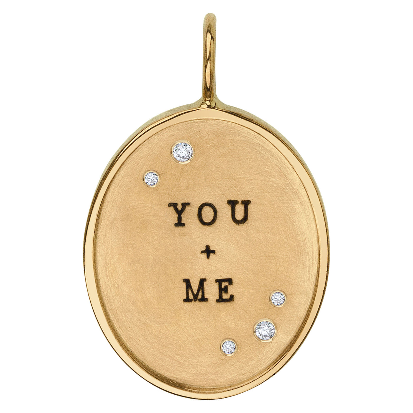 Gold You + Me Oval Charm