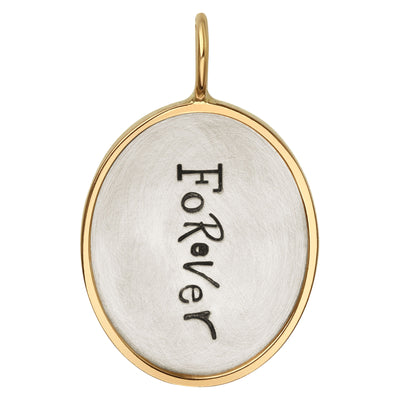 Silver & Gold You + Me Oval Charm