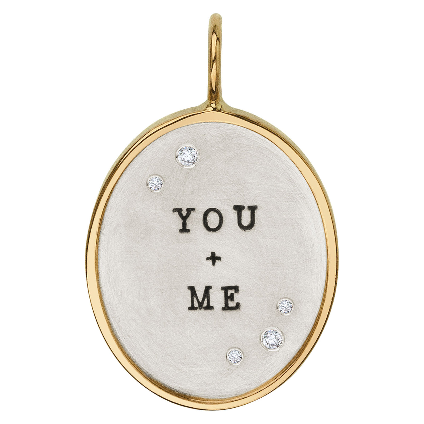 Silver & Gold You + Me Oval Charm