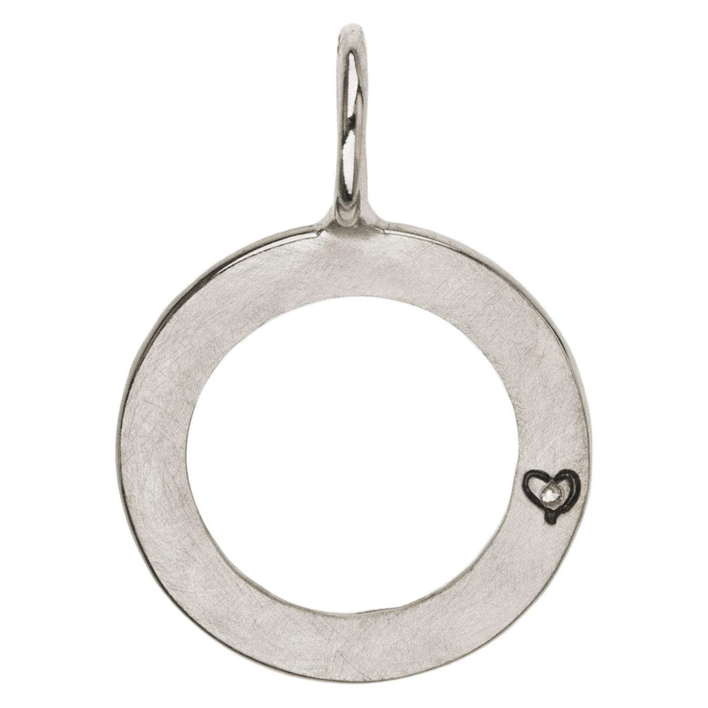 Silver Love You So Much Open Circle Charm