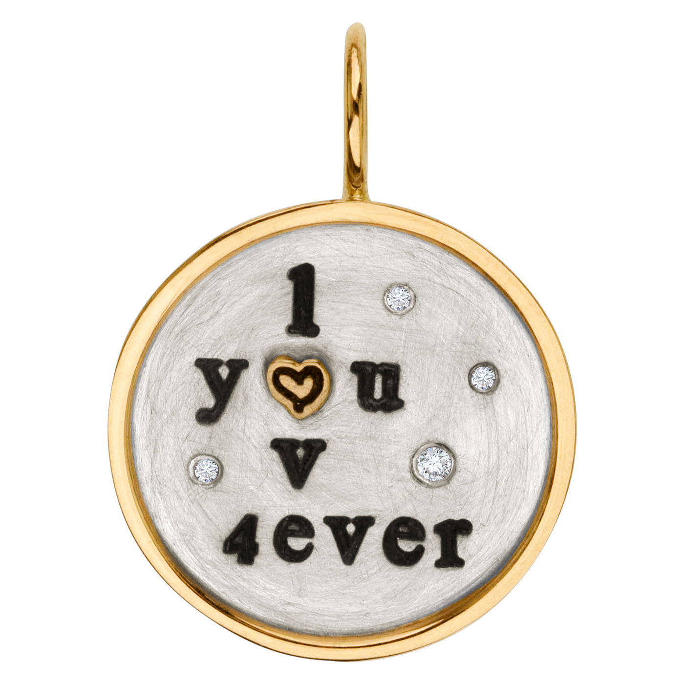 Love You 4Ever Round Charm