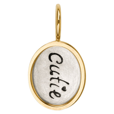 Silver & Gold Cutie Oval Charm